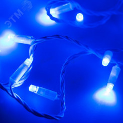 Гирлянда светодиодная декоративная ARD-STRING-CLASSIC-10000-WHITE-100LED-FLASH BLUE (230V, 7W) (ARDCL, IP65)