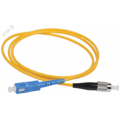 Шнур оптический коммутационный переходной (патч-корд) для одномодового кабеля (SM) 9/125 (OS2) SC/UPC-FC/UPC одинарного исполнения (Simplex) LSZH 1м