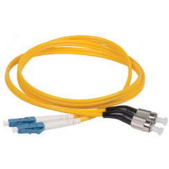 Шнур оптический коммутационный переходной (патч-корд) для одномодового кабеля (SM) 9/125 (OS2) FC/UPC-LC/UPC двойного исполнения (Duplex) LSZH 3м