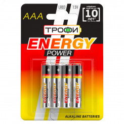 Элемент питания Трофи LR03 4BL ENERGY POWER Alkaline (40/960/30720)