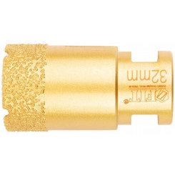 Коронка кольцевая для УШМ, М14, по керамограниту, камню и кафелю алмазная, вакуумное спекание 32х60 мм