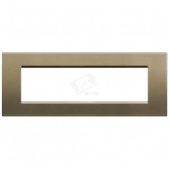 LivingLight Рамка прямоугольная 7 постов Коричневый шелк