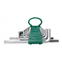 Набор ключей торцевых шестигранных удлиненных дюймовых, 17 предметов