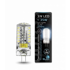 Лампа светодиодная LED 3 Вт 240 Лм 4100К белая G4 капсула 12 В силикон Black Gauss