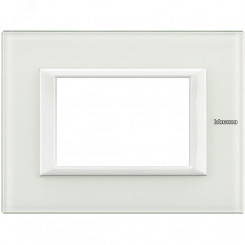 Axolute Накладки декоративные прямоугольные White/белое стекло на 3 модуля