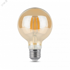 Лампа светодиодная LED 6 Вт 550 Лм 2400К теплая Е27 G95 golden Filament Gauss