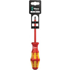 Отвертка диэлектрическая крестовая 165 i PZ VDE SB PZ 2 x 100 мм с держателем-еврослот Отвертка диэлектрическая крестовая 165 i PZ VDE SB PZ 2 x 100 мм с держателем-еврослот