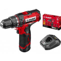 Дрель-шуруповерт 12В, 1 АКБ (2Ач), в коробке