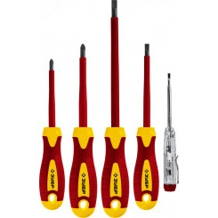 Набор: Отвертки SL 3, 5 / PH 1, 2, тестер 100-250 В, ''Профессионал'' 25265, в коробке, 5 предметов