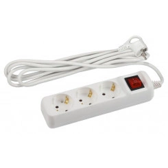 Удлинитель электрический U-3es-3m-3x1.5 с заземлением с выключателем 3 розетки 3м ПВС 3х1.5кв.мм 16А Эра Б0044040 Удлинитель электрический U-3es-3m-3x1.5 с заземлением с выключателем 3 розетки 3м ПВС 3х1.5кв.мм 16А Эра Б0044040