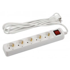 Удлинитель электрический U-5es-3m-3x1.5 с заземлением с выключателем 5 розеток 3м ПВС 3х1.5кв.мм 16А Эра Б0044044 Удлинитель электрический U-5es-3m-3x1.5 с заземлением с выключателем 5 розеток 3м ПВС 3х1.5кв.мм 16А Эра Б0044044