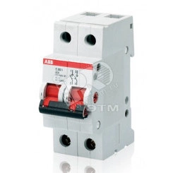 Рубильник 2п SD202 16A рычаг красный Рубильник 2п SD202 16A рычаг красный