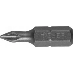 Биты ''Мастер'' кованые, хромомолибденовая сталь, тип хвостовика C 1/4'', PH1, 25мм, 2шт