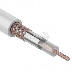 Кабель коаксиальный RG-58 A/U, 50 Ом, Cu/Al/Cu 64%, бухта 100 м, белый