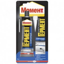 Герметик Силик.Санит.Момент ГЕРМЕНТ бел,85мл.бл.