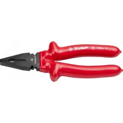 Плоскогубцы ''ЭЛЕКТРИК'' комбинированные, диэлектрические, высоковольтные до ~1000В, маслобензостойкая рукоятка, 200мм, Мастер