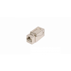 Модуль Keystone, Кат.6a, RJ45/8P8C, самозажимной, экраннированный, металлик Модуль Keystone, Кат.6a, RJ45/8P8C, самозажимной, экраннированный, металлик
