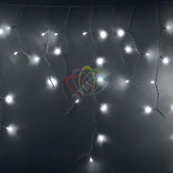 Гирлянда профессиональная Айсикл (бахрома) светодиодный 2.4х0.6м белый провод 220В белый