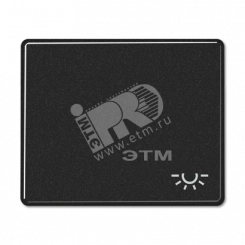 Клавиша для выключателя с символом  освещение   черная