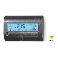 Термостат комнатный цифровой недельный таймер сенсорный экран питание 3В DС 1СО 5А монтаж на стену NFC черный