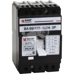 Выключатель автоматический четырехполюсный 50А 25кА ВА-99/125 Выключатель автоматический четырехполюсный 50А 25кА ВА-99/125
