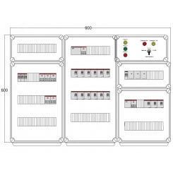 Щит управления электрообогревом DEVIBOX HR 15x1700 3хD330 (в комплекте с терморегулятором и датчиком температуры)