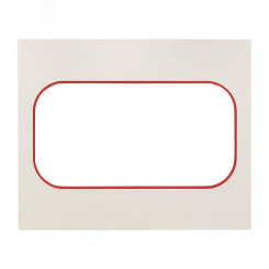Стокгольм Рамка для розетки 2-местная белая с  линией цвета красный  EKF
