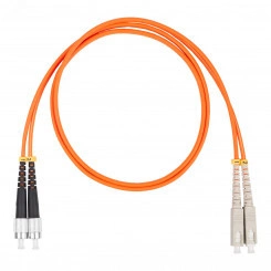 Шнур оптический коммутационный (патч-корд), SC-FC, дуплекс (duplex) OM2, нг(А)-HF, оранжевый, 20 м