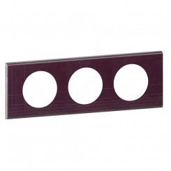 Рамка, трехпостовая, кожа пурпур