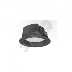 Светильник светодиодный DL-PRO круглый встраиваемый 144*71мм 20W 4000K IP65 диаметр монтажного отверстия 125-135мм черный RAL9005