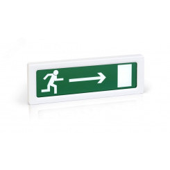 Оповещатель световой ОПОП 1-8 12В бегущий человек + стрелка вправо фон зеленый