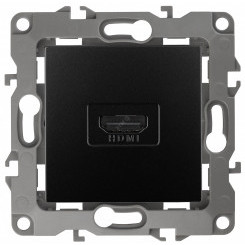 Розетка HDMI, Эра12, антрацит, 12-3114-05