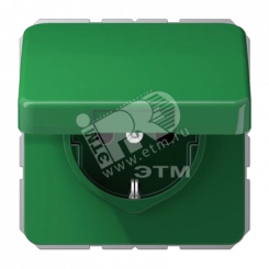 Крышка ударопрочная откидная ударопрочная для штекерных розеток  зеленая