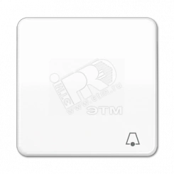 Клавиша с символом звонок белая