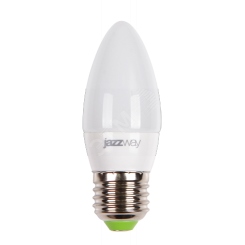 Лампа светодиодная LED 9w E27 4000K свеча Jazzway