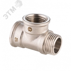 Тройник ВВН  3/4'х3/4'х3/4' переходной, никелированный