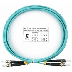 Шнур оптический duplex 3м ST-ST 50/125 mm OM3 LSZH FOP-50-ST-ST-3m Шнур оптический duplex 3м ST-ST 50/125 mm OM3 LSZH FOP-50-ST-ST-3m