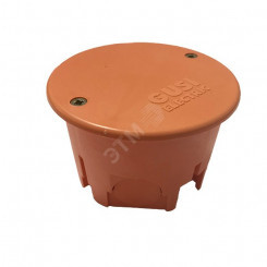 GUSI Коробка распределительная круглая 68х45, для сплошных стен, IP30, СП, оранжевый, негорючая, ПВ-0