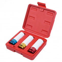 Набор ударных глубоких шестигранных головок 1/2' 17 19 21 мм в кейсе