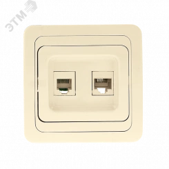 Лондон Розетка RJ45+Phone бежевая