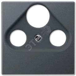 Накладка для телевизионной розетки (SAT-TV-FM)  Серия Eco Profi. Материал- термопласт. Цвет- Цвет- антрацит (крашеный).