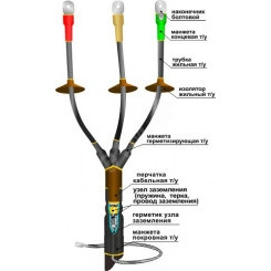 Муфта кабельная концевая 1КНТпНнг-LS-3х(16-25) с наконечниками болтовыми