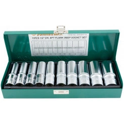 Набор головок торцевых глубоких 1/2''DR, 10-24 мм, 11 предметов