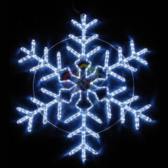 Фигура профессиональная световая Снежинка белый 95х95см мерцающая