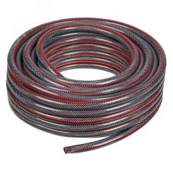 Шланг поливочный ПВХ усиленный премиумпищевой трехслойный армированный 3/4 25 м черно-красный Шланг поливочный ПВХ усиленный премиумпищевой трехслойный армированный 3/4 25 м черно-красный