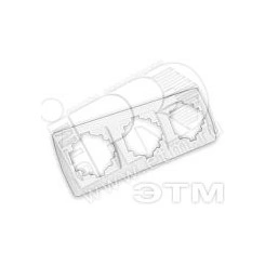 Рамка 3 поста Маргарита горизонтальная белая