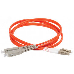 Шнур оптический коммутационный соединительный (патч-корд) для многомодового кабеля (MM) 50/125 (OM2) SC/UPC-LC/UPC двойного исполнения (Duplex) LSZH 3м