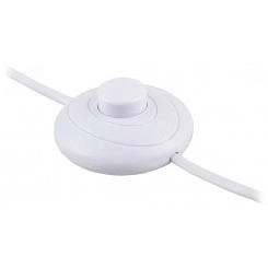 Шнур сетевой с ножным выключателем, пластик, белый Feron