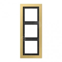 Рамка 3-я для горизонтальной/вертикальной установки Серия- LS-Design Материал- металл Цвет- классическая латунь Рамка 3-я для горизонтальной/вертикальной установки Серия- LS-Design Материал- металл Цвет- классическая латунь