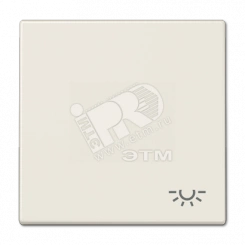 Клавиша для выключателя с символом свет слоновая кость Клавиша для выключателя с символом свет слоновая кость